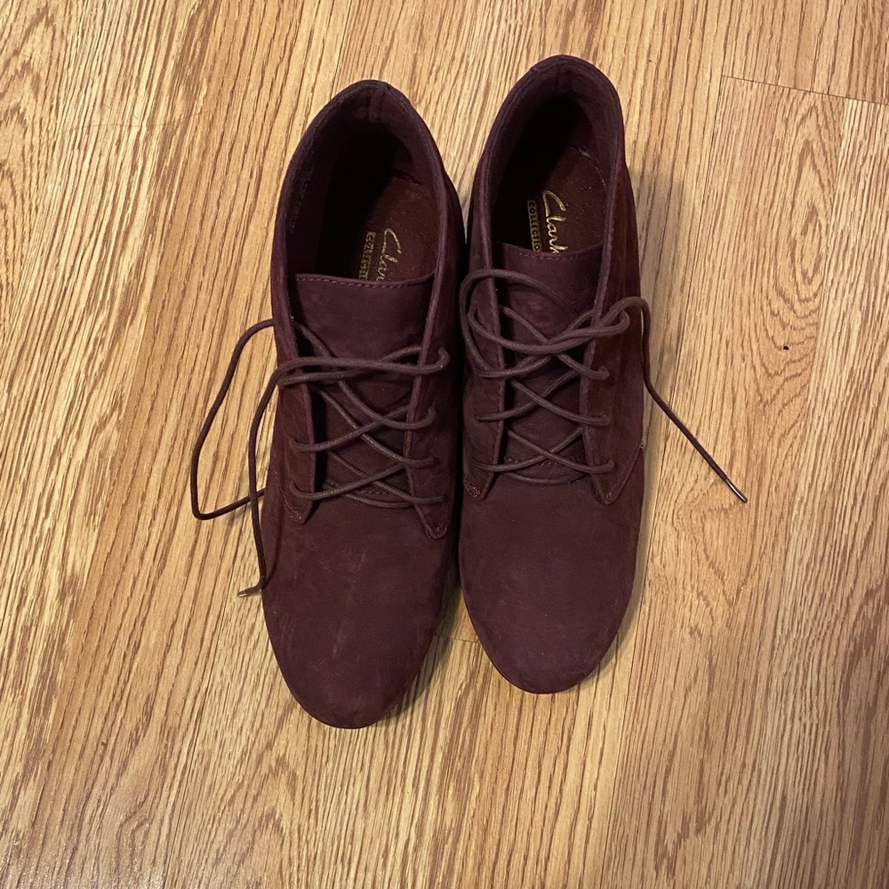 Clarks Burgundy Boots